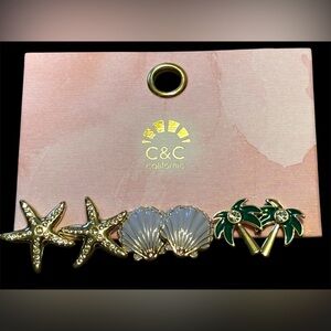 NEW•C&C Beach Themed earring Trio